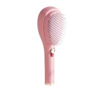 Self-Cleaning Hairbrush, Click Detangling Comb, Anti-Static Styling Tool, Easy Hair Removal Feature, Works on Wet or Dry Hair, Abs Material, 8.66x2.76in