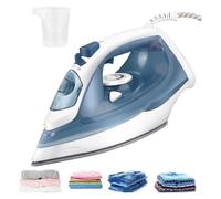 Self-cleaning, Lightweight, 2m Cord, 250ml Tank, 5 Steam Settings | Compact, spray mist, comfort grip and auto shutoff for easy wrinkle removal.