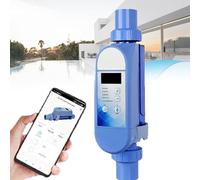 Self-Cleaning Salt Chlorine Generator, Pool Chlorinator System Automatic Self Adapting Salt Water Pool Chlorine Generator for Swimming Pool,Built-in Wi-Fi & App Remote Control 16g/h