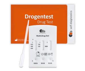 self-diagnostics Test antidroga urine Multi 6 TG - Rilevamento di 6 tipi di droga Anfetamina, Benzodiazepine, Cocaina, Ecstasy, Oppiacei/Morfina e Cannabis (THC) - Test rapido - Test droga urine - Test rapido su urina in 5 minuti