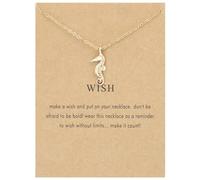 Self-Discovery Mala Collana Ispirazionale per Donne - Pendente Unico in Oro, Gioiello Spirituale Regalo (Cavalluccio Marino dei Desideri)