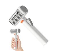 Self Dog Comb - Cat Detangling Grooming Brush, Self Cleaning Shedding Comb for Home Apartment Multi Pet Households Kittens Puppies Dogs Pet Hair Removal Tool Undercoat Rake Massage Brush 6.46 inches