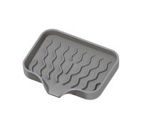 Self Draining Soap Dish, Silicone Sponge Tray, Counter Sink Holder