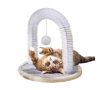Self Grooming Cat Arch - Cat Face Scratchers Body Massager | Bite Resistant Kitten Scratch Toys | Pet Groomer Brush With Scratching Pad Supplies For Small Medium Large Play Relaxation