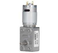 Self Locking DC Gear Motor 12V | Helical Turbine Motor for Window Opener/Door Opener/Winch | CW CCW Rotation, Aluminum Brass Construction (100RPM)