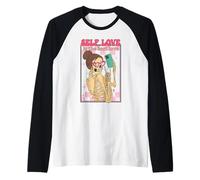 Self Love Is The Best Funny Skeleton Selfie Retro Citazione Maglia con Maniche Raglan
