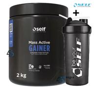SELF - Mass Active Gainer 2 Kg Whey Gainer Proteine Carboidrati + Shaker