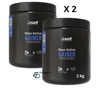 SELF - Mass Active Gainer 2 Kg X 2 = 4 Kg Whey Gainer Proteine Carboidrati