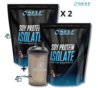 SELF Omninutrition Soy Protein 1000g x 2 =2000 gr Proteine Soia Vegane + Shaker