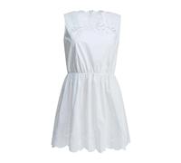 Self Portrait - Abito Corto in Cotone Sangallo - - Dresses - Donna - Bianco - L