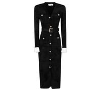 Self Portrait - Abito in maglia di ciniglia midi - - Dresses - Donna - Nero - M