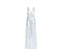 Self Portrait - Abito in satin con fiocco decorativo - - Dresses - Donna - Blu - S