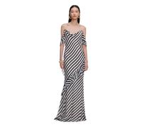 Self Portrait - Abito Lungo a Righe in Georgette - - Dresses - Donna - Multicolore - S