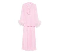 Self Portrait - Abito lungo con piume e pieghe - - Dresses - Donna - Rosa - L
