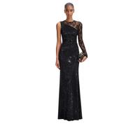 Self Portrait - Abito lungo con strass- rete e pizzo - - Dresses - Donna - Nero - M
