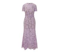 Self Portrait - Abito Midi Floreale in Pizzo con Cintura - - Dresses - Donna - Viola - M