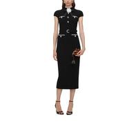 Self Portrait - Abito midi in crepe di lana - - Dresses - Donna - Nero - M