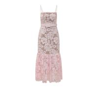 Self Portrait - Abito Midi in Pizzo con Orlo a Volant - - Dresses - Donna - Rosa - M