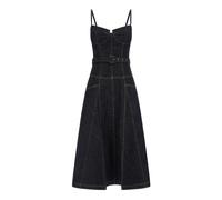 Self Portrait - Abito midi svasato in denim indaco - - Dresses - Donna - Blu - M