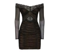 Self Portrait - Abito nero elegante con maniche in velo - - Dresses - Donna - Nero - L