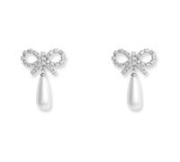 Self Portrait, ,Accessories ,Donna ,Grigio ,ONE SIZE Orecchini Crystal Bow Pearl