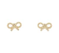 Self Portrait, ,Accessories ,Donna ,Giallo ,ONE SIZE Orecchini Micro Bow placcati in oro