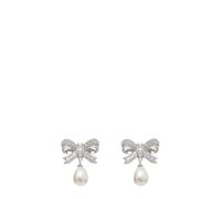 Self Portrait, ,Accessories ,Donna ,Grigio ,ONE SIZE Crystal Bow Pearl Earrings