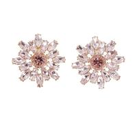 Self Portrait, ,Accessories ,Donna ,Rosa ,ONE SIZE Crystal Flower Earrings