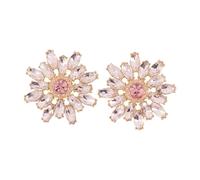 Self Portrait, ,Accessories ,Donna ,Rosa ,ONE SIZE Orecchini a Fiore di Cristallo