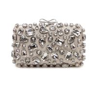 Self Portrait, ,Bags ,Donna ,Beige ,ONE SIZE Crystal Clutch Bag