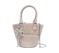 Self Portrait, ,Bags ,Donna ,Grigio ,ONE SIZE Borsa a spalla in suede con ciondolo