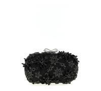 Self Portrait, ,Bags ,Donna ,Nero ,ONE SIZE Pochette Floreale in Raso con Cristalli
