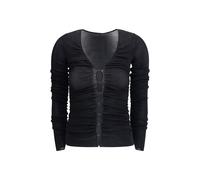 Self-Portrait Black Viscose Top - S