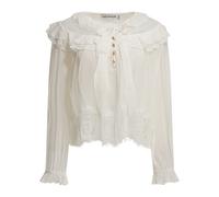Self Portrait, ,Blouses & Shirts ,Donna ,Bianco ,S Georgette Lace Blouse