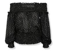 Self Portrait, ,Blouses & Shirts ,Donna ,Nero ,S Top in Chiffon