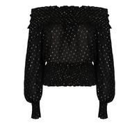 Self Portrait, ,Blouses & Shirts ,Donna ,Nero ,S Top Off-Shoulder in chiffon