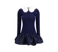 Self-Portrait Blue Viscose Cocktail Dress - S