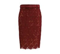 Self-Portrait Bordeaux Polyester Midi Skirt - 8