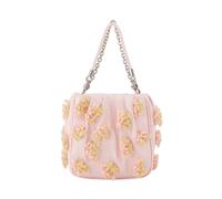 Self Portrait - Borsa Tote in Raso con Ricamo Floreale e Perline - - Bags - Donna - Rosa - ONE SIZE