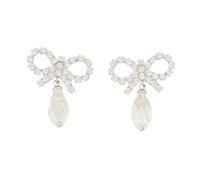 Self Portrait - Bow Droplet Earrings - - Accessories - Donna - Grigio - ONE SIZE