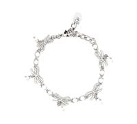 Self Portrait - Bracciale con Fiocco di Cristallo e Perla - - Accessories - Donna - Grigio - ONE SIZE