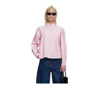 Self Portrait - Camicia Asimmetrica in Cotone - - Blouses & Shirts - Donna - Rosa - XS