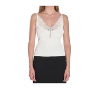 Self Portrait - Canotta con Scollo a V - - Tops - Donna - Bianco - M