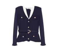 Self Portrait - Cardigan in maglia a coste - - Knitwear - Donna - Blu - S