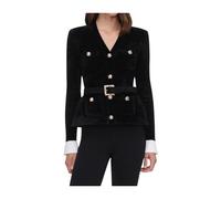 Self Portrait - Cardigan in Maglia di Chenille - - Jackets - Donna - Nero - M