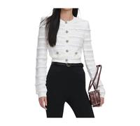 Self Portrait - Cardigan in maglia Pointelle - - Knitwear - Donna - Bianco - M