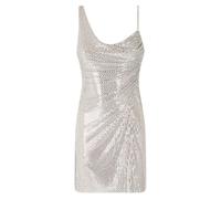 Self Portrait - Champagne Rhinestone Draped Mini Dress - - Dresses - Donna - Grigio - S