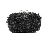 Self Portrait - Clutch Floreale di Cristalli - - Bags - Donna - Nero - ONE SIZE