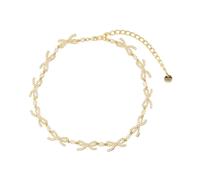 Self Portrait - Collana con Fiocchi di Cristallo - Oro - - Accessories - Donna - Giallo - ONE SIZE