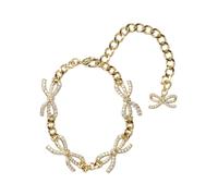 Self Portrait - Crystal Bow Bracelet - - Accessories - Donna - Giallo - ONE SIZE